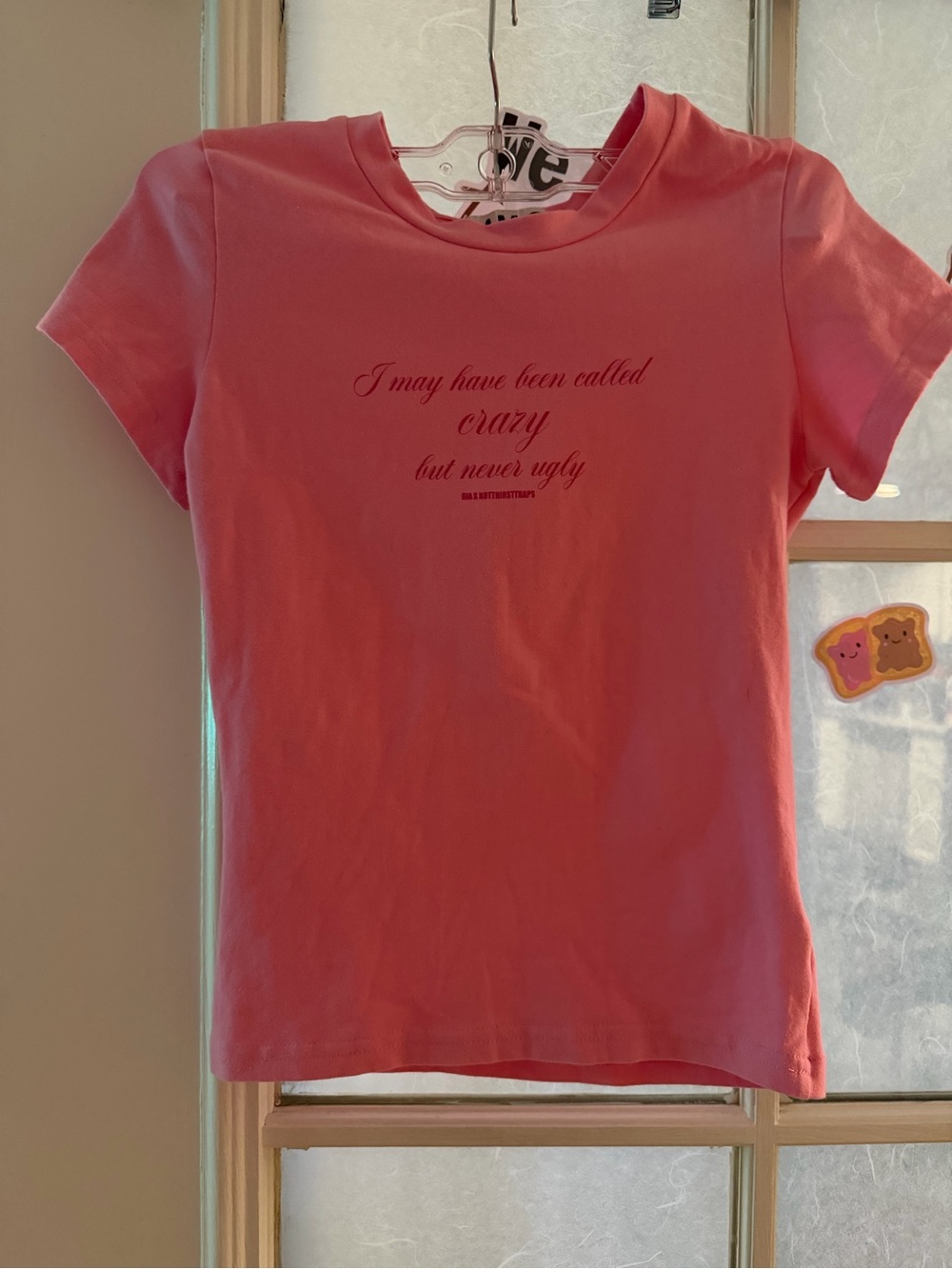 I.AM.GIA Hot Pink Graphic Tee with Script
